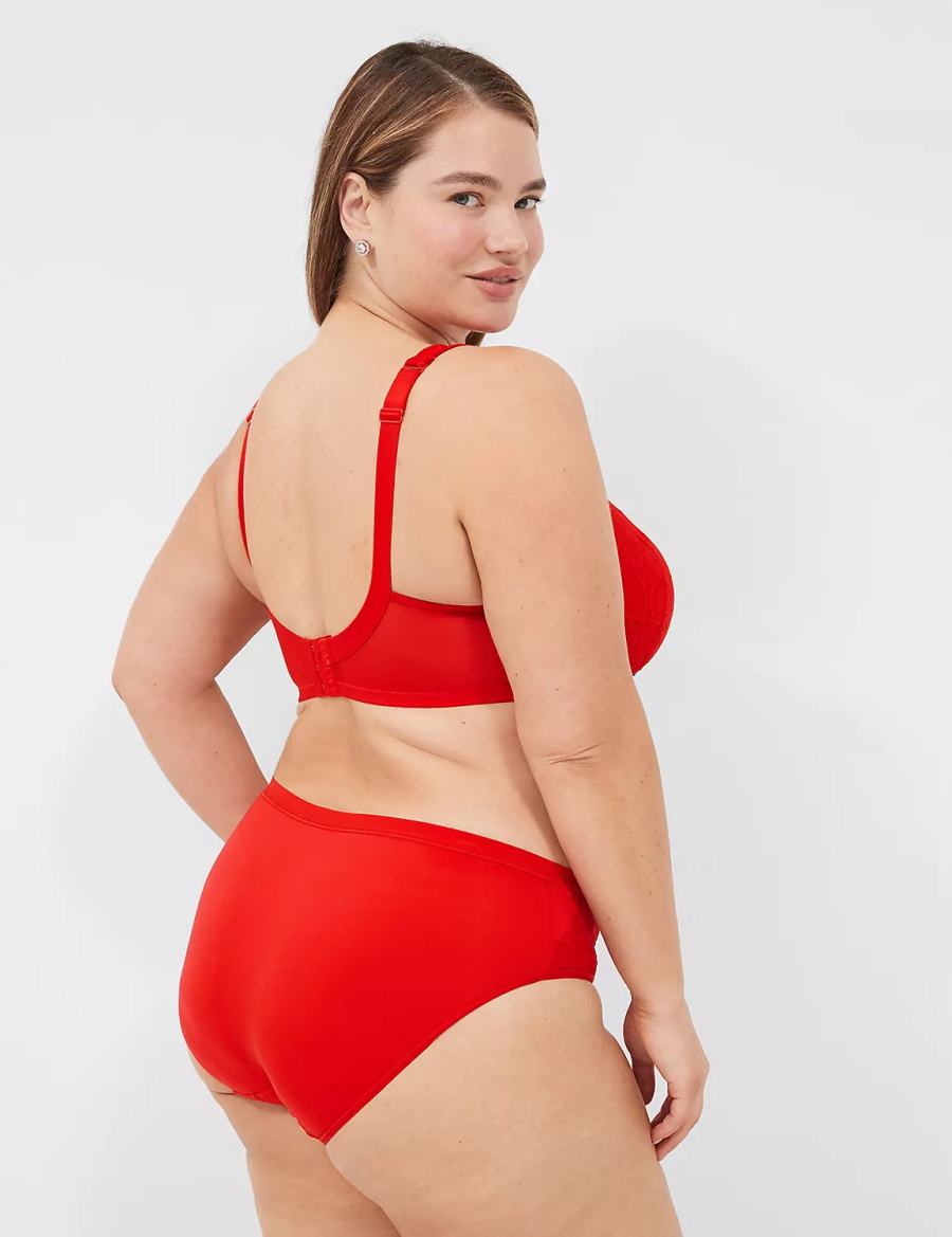 Red Lane Bryant Lightly Lined Full Coverage With Lace Women Bralettes | ZYF9523FW