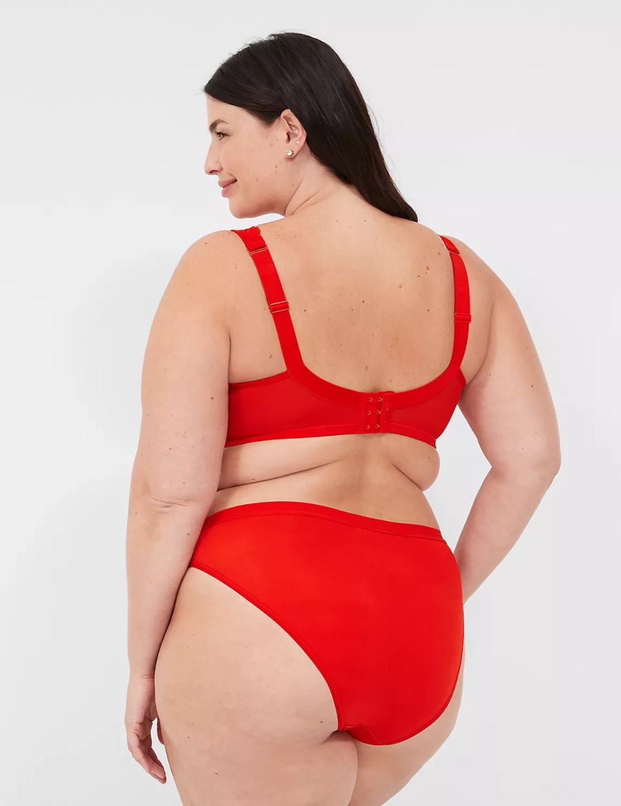 Red Lane Bryant No-Show French Cut Women Briefs | PHA6717OC