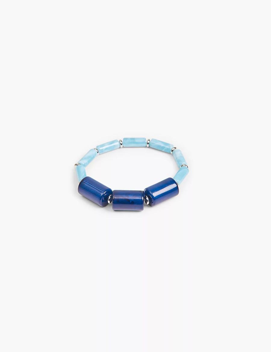 Silver Lane Bryant Blue Beaded Stretch Women Bracelets | YQN3698GS