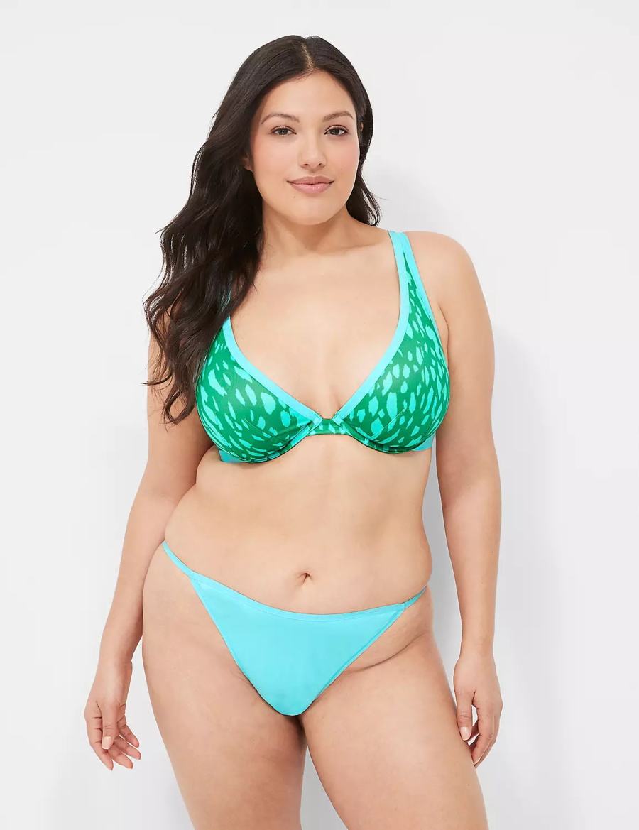 Turquoise Lane Bryant Crush Cotton G-String Women Briefs | JMW6767JS