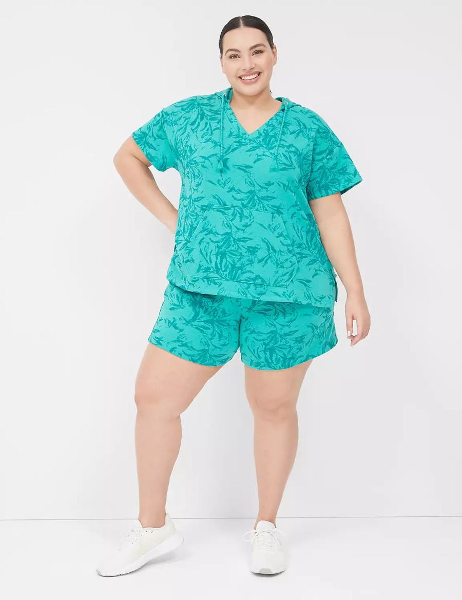 Turquoise Lane Bryant LIVI French Terry Women Shorts | SHA7296ZX