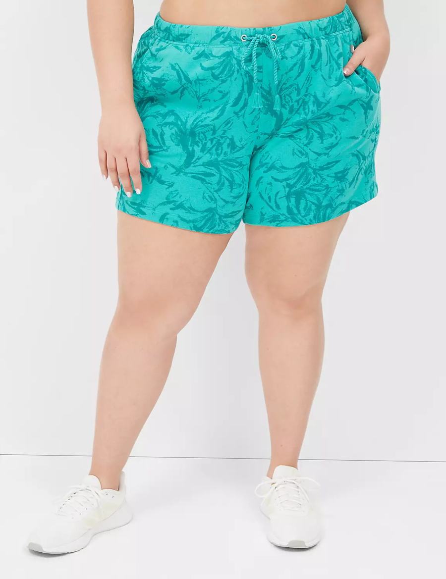 Turquoise Lane Bryant LIVI French Terry Women Shorts | SHA7296ZX