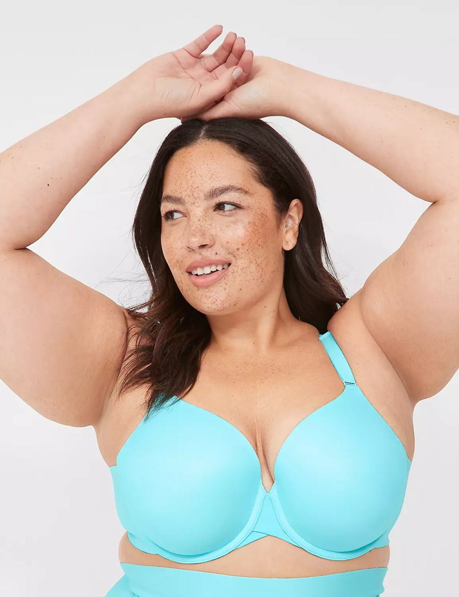 Turquoise Lane Bryant Totally Smooth Lightly Lined Full Coverage Women Bralettes | JSS3628EQ