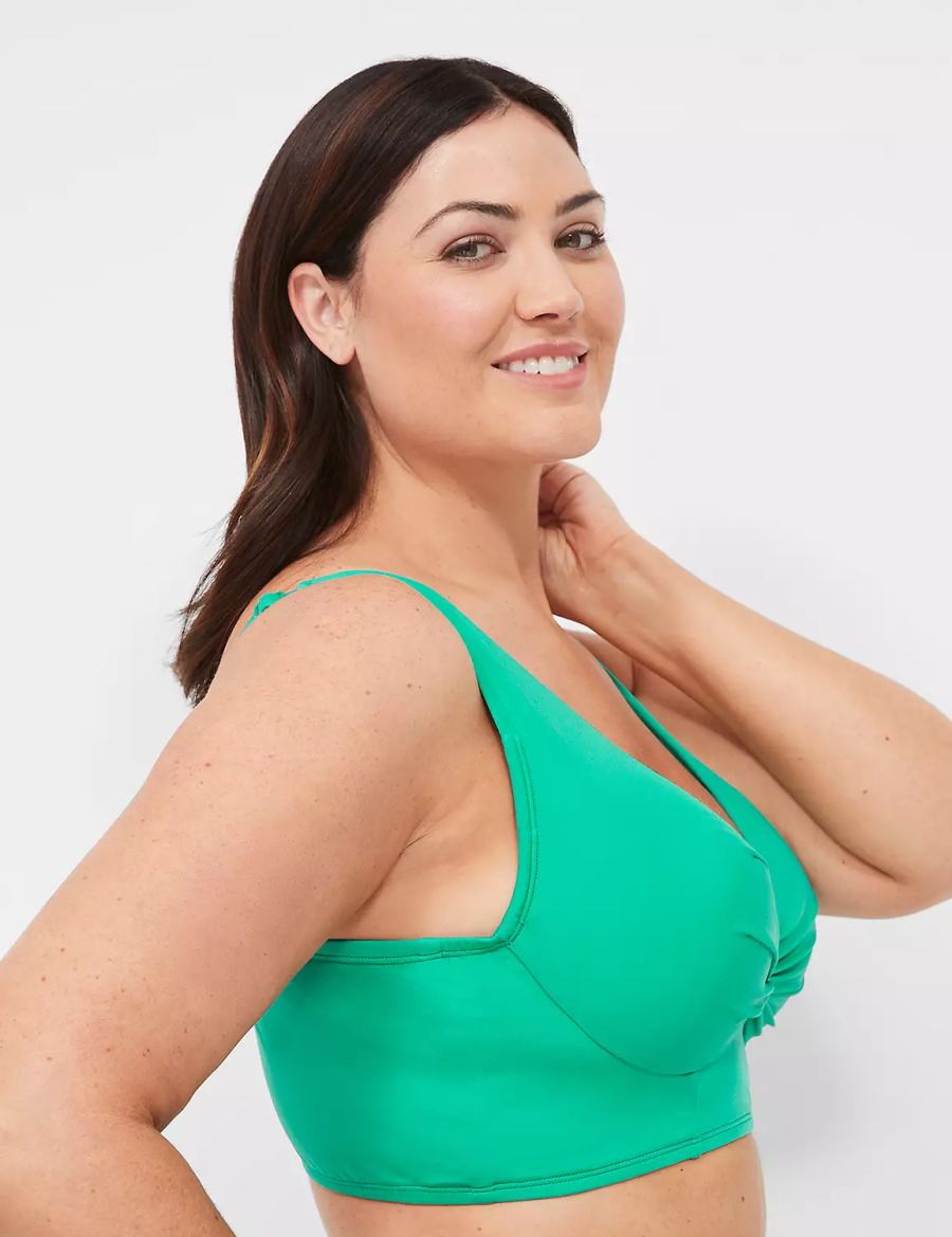 Turquoise Lane Bryant Underwire Longline O-Ring Women Bikini Top | WLP8154WA