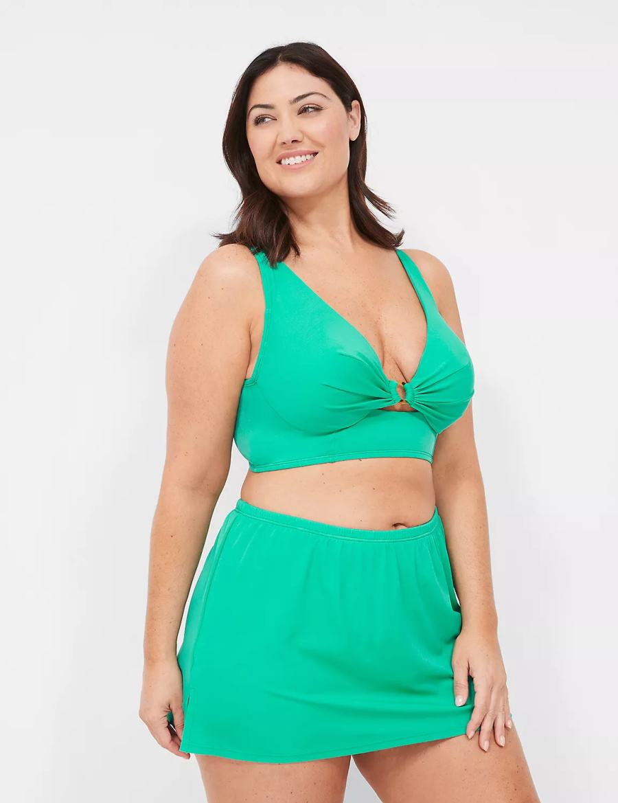 Turquoise Lane Bryant Underwire Longline O-Ring Women Bikini Top | WLP8154WA