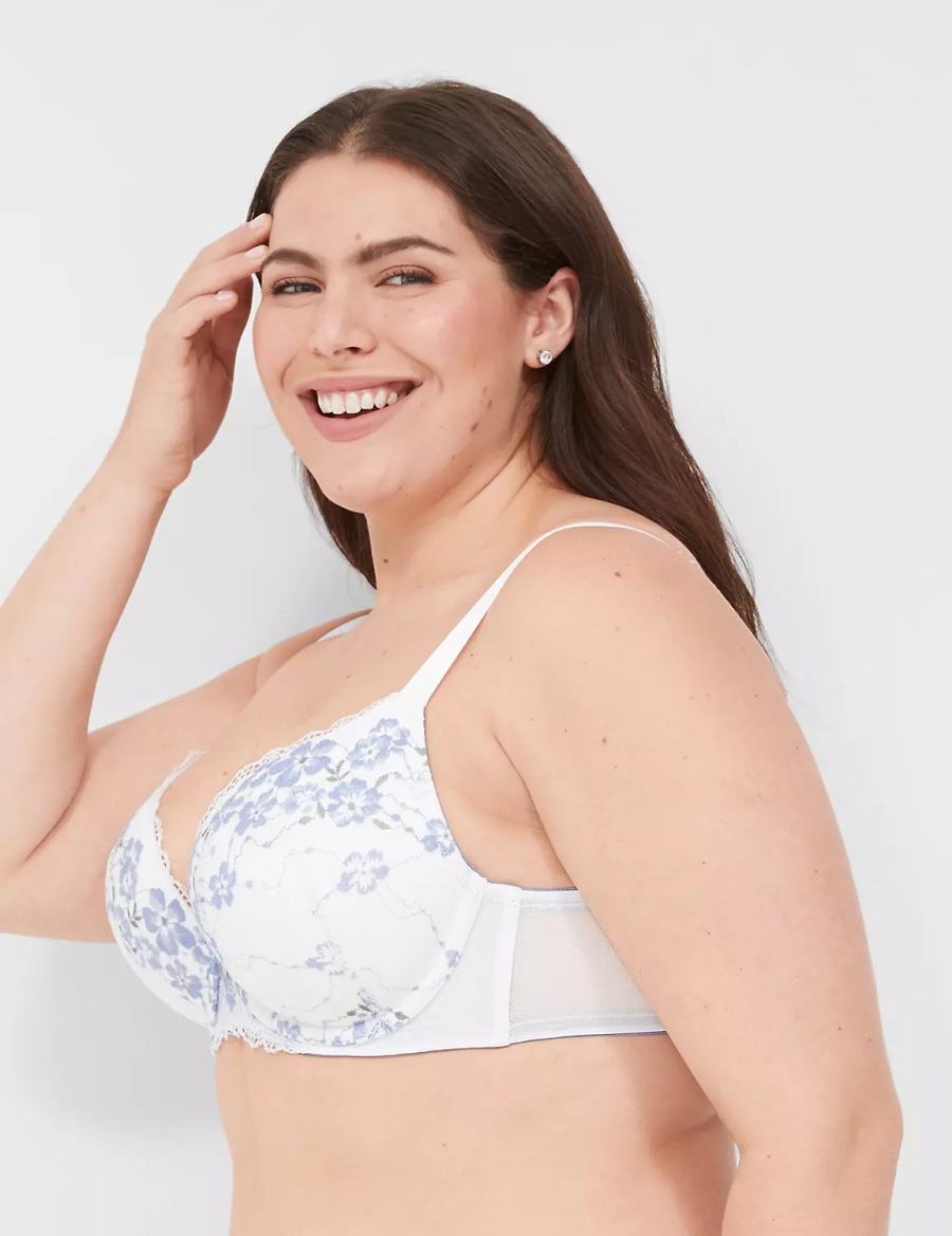 White Lane Bryant Boost Plunge With Lace Women Bralettes | IWB346PF