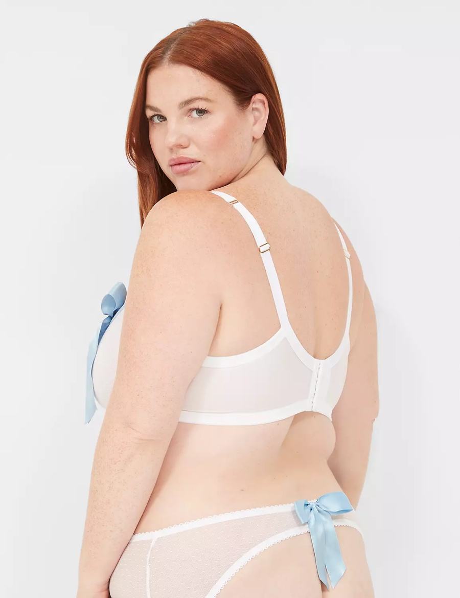 White Lane Bryant Bow-Back Sheer Women Briefs | QQT9362YG