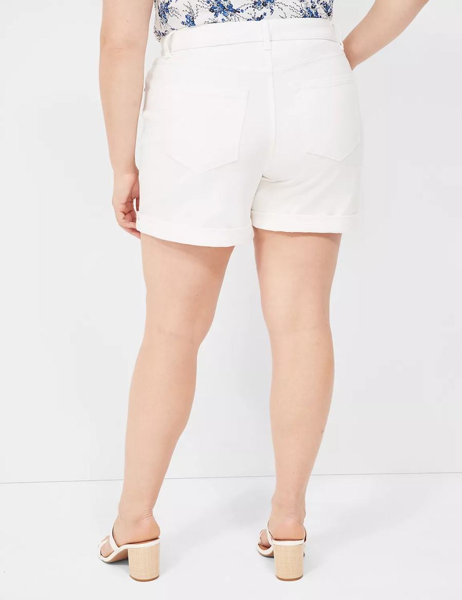 White Lane Bryant Boyfriend Fit Midi Jean Women Shorts | WOJ4818PK