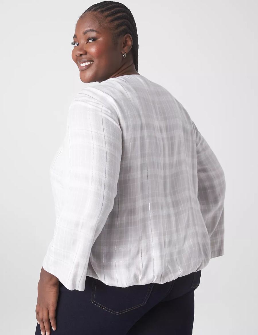 White Lane Bryant Classic Button-Down Tie-Hem Top Women Shirts | WST9479UB