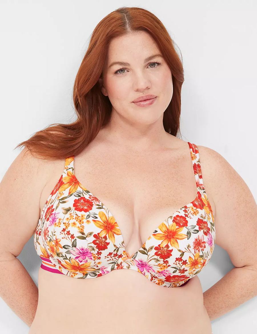 White Lane Bryant Cotton Boost Plunge Women Bralettes | AEK9414VD