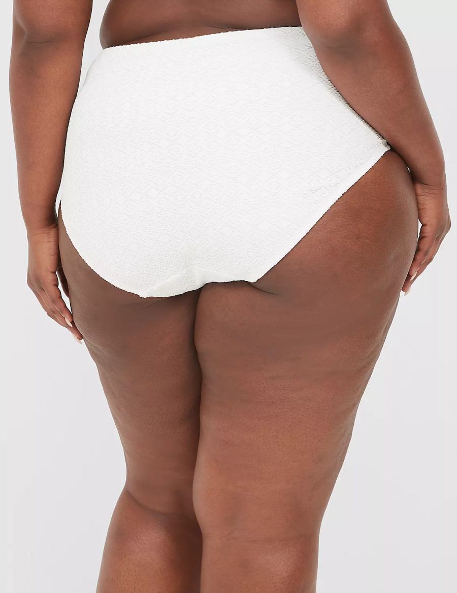 White Lane Bryant Crochet Mid-Rise Swim Women Briefs | IBV9794XD