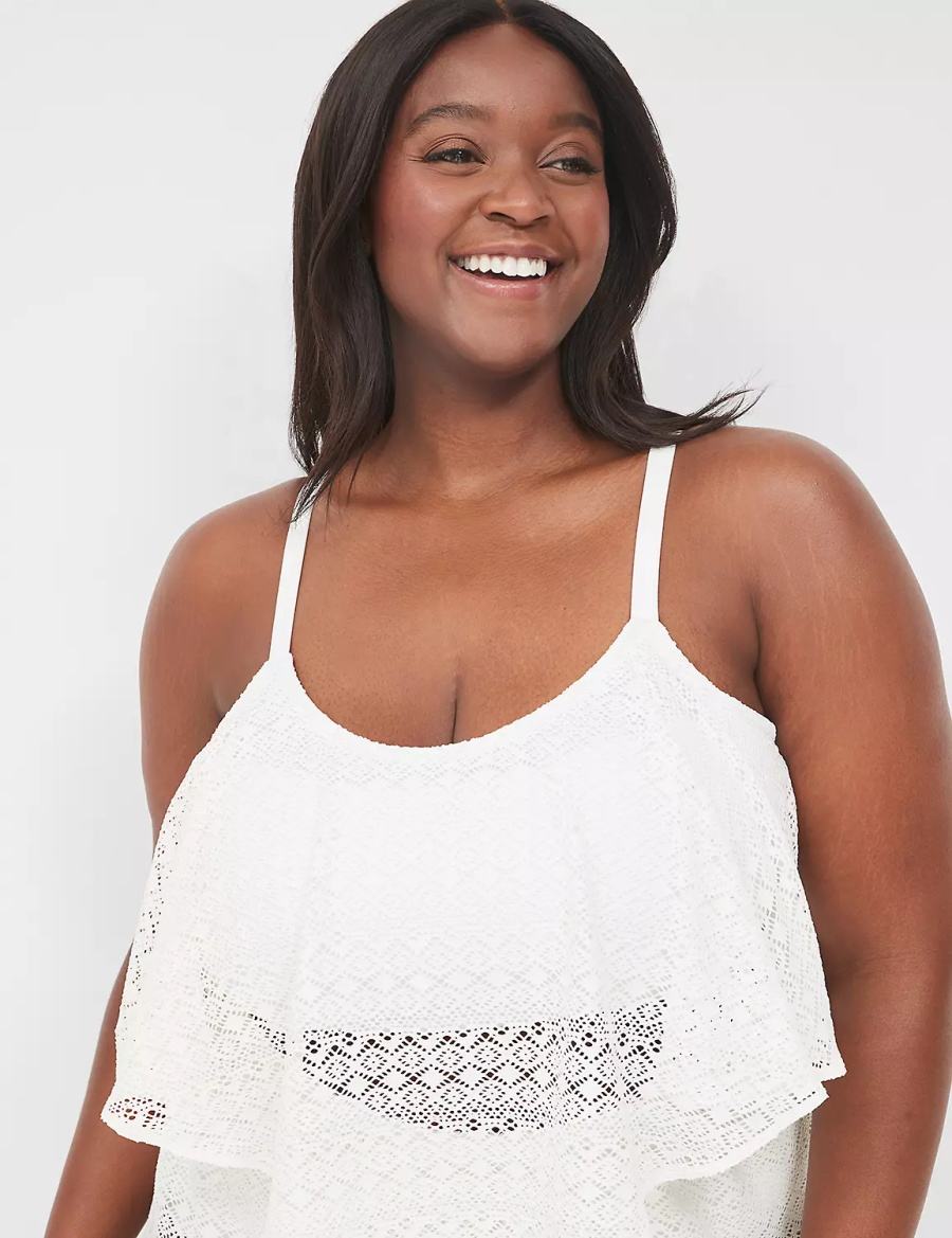 White Lane Bryant Crochet No-Wire Women Bikini Top | AAL3295TY