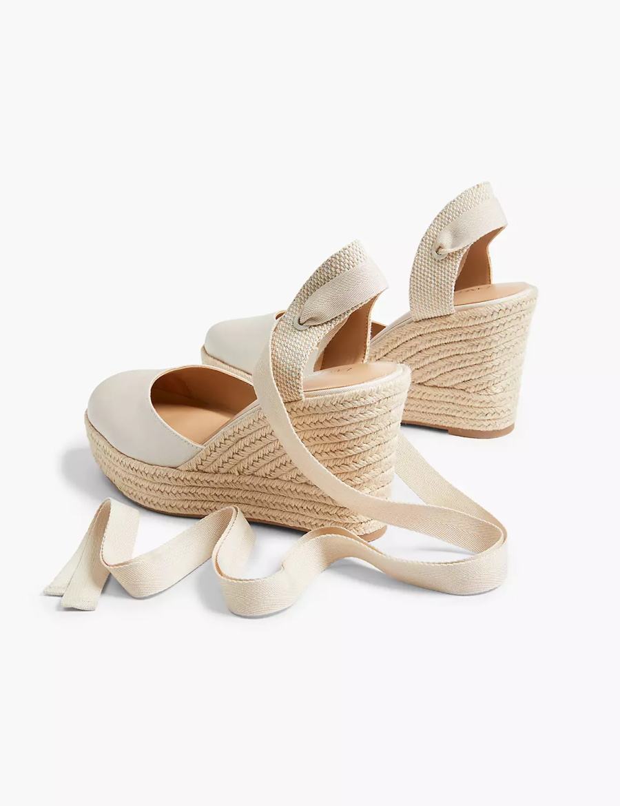 White Lane Bryant Dream Cloud Ankle-Tie Espadrille Women Wedge Sandals | DLT3332ML