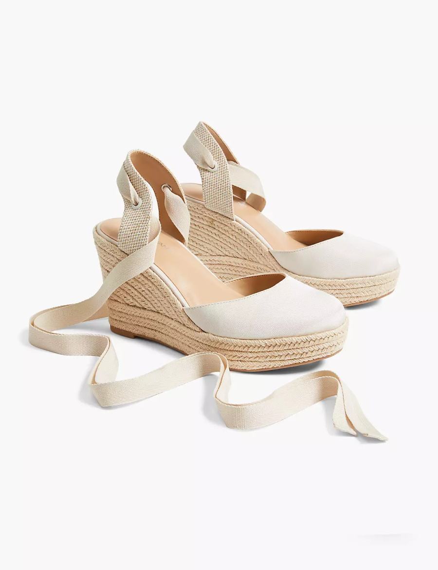 White Lane Bryant Dream Cloud Ankle-Tie Espadrille Women Wedge Sandals | DLT3332ML