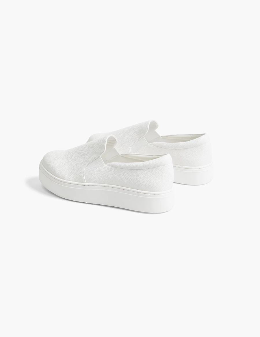 White Lane Bryant Dream Cloud Slip-On Faux-Leather Platform Women Sneakers | AHC5723RE