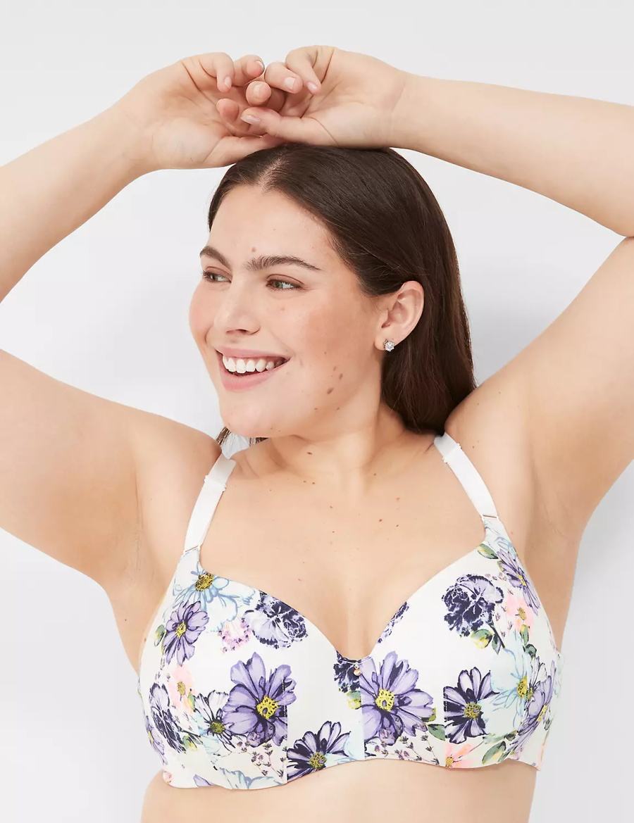 White Lane Bryant Invisible Backsmoother Lightly Lined Women Balconette Bra | FQV3524GW