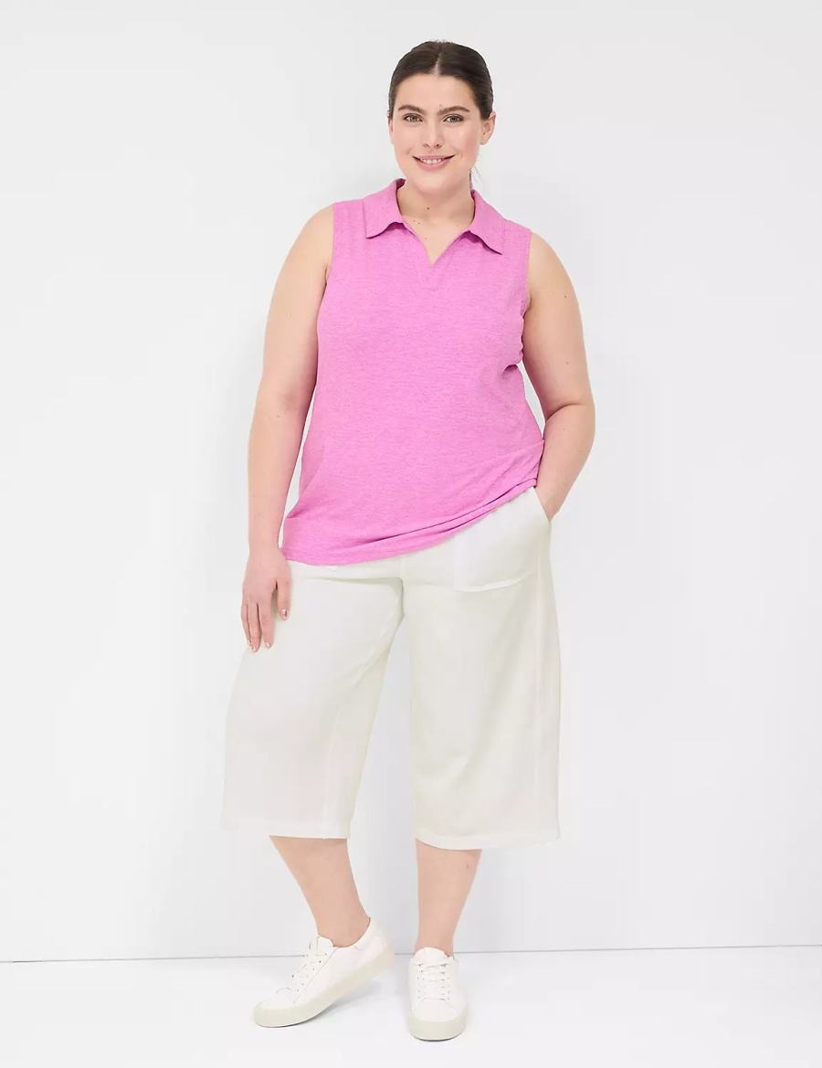 White Lane Bryant LIVI French Terry Relaxed Straight Capri Women Pants | ZMJ3781SK