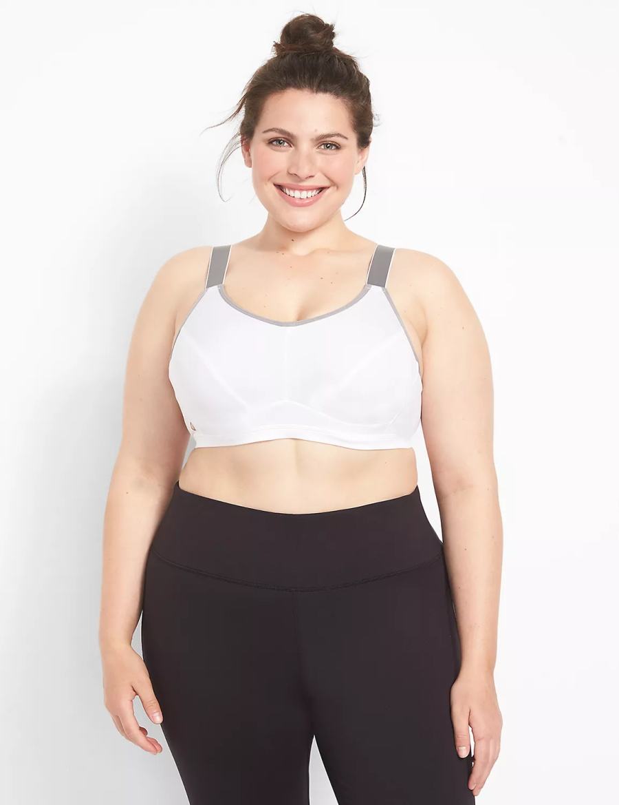 White Lane Bryant LIVI High-Impact Wicking Underwire Women Sports Bra | XMC9963ZJ