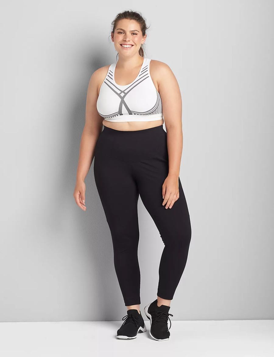 White Lane Bryant LIVI Wireless Medium-Impact Seamless Women Sports Bra | VRX1091EW