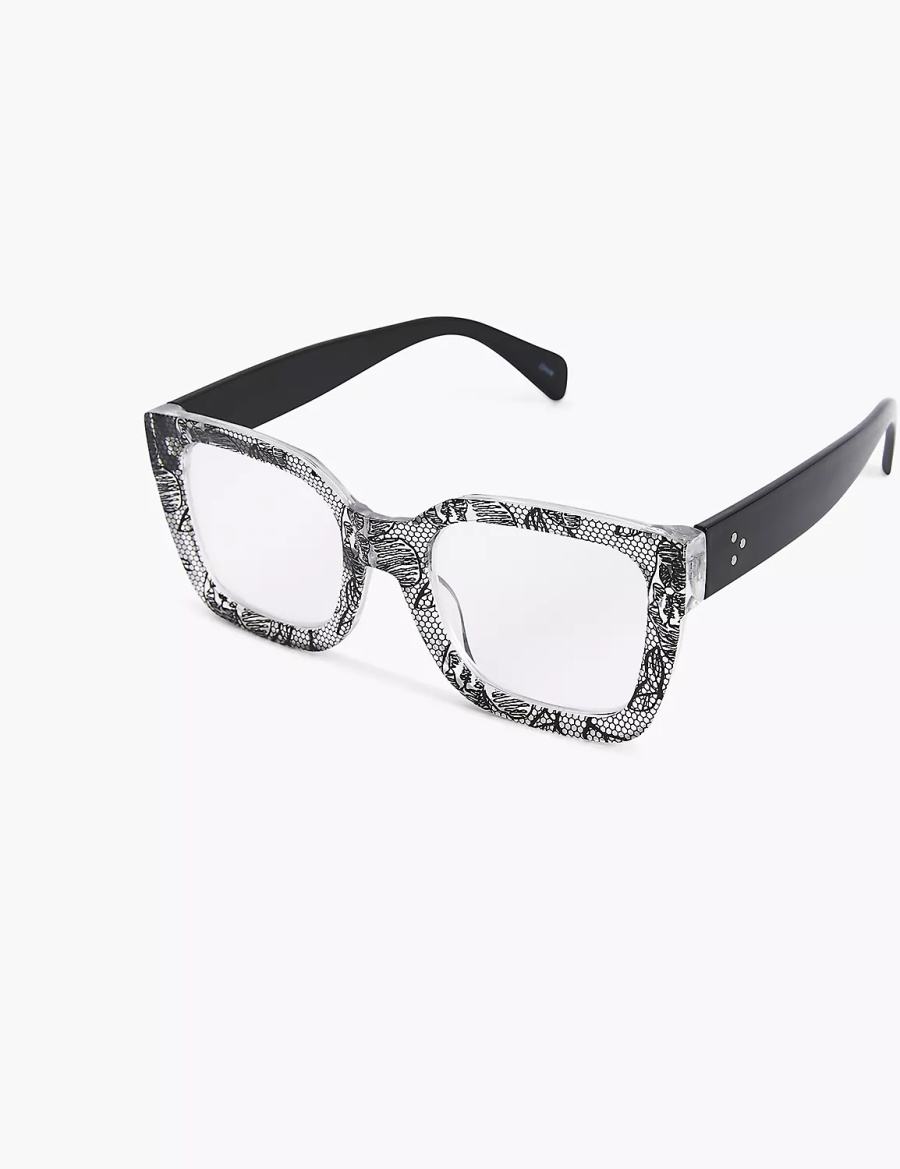 White Lane Bryant Lace Print Square Reading Women Glasses | VZL34NH