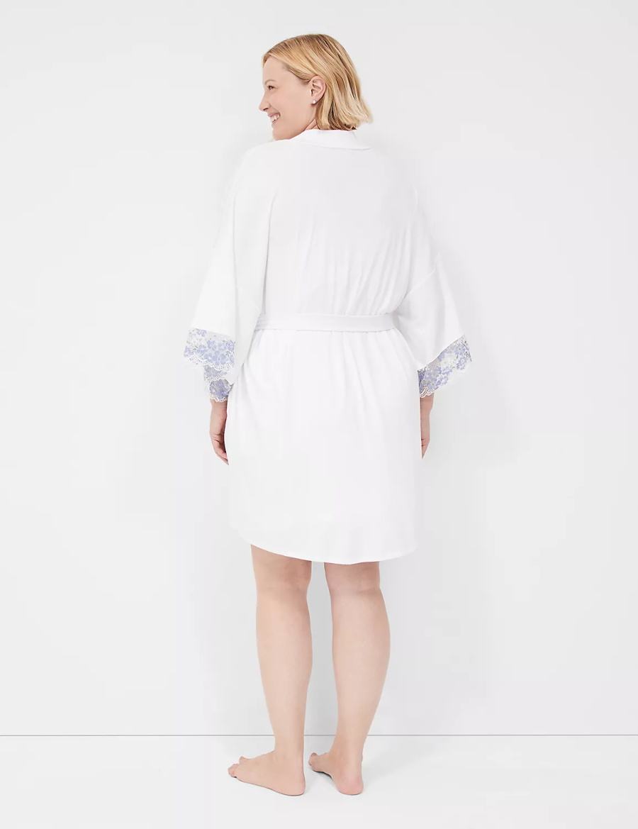 White Lane Bryant Romance Lace-Trim Women Robe | JBN8535JC