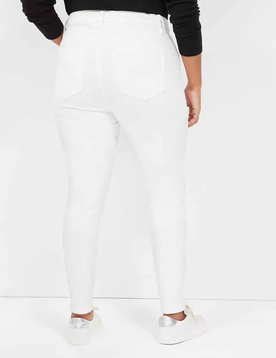 White Lane Bryant Signature Fit White Skinny Women Jeans | XFE1785JG