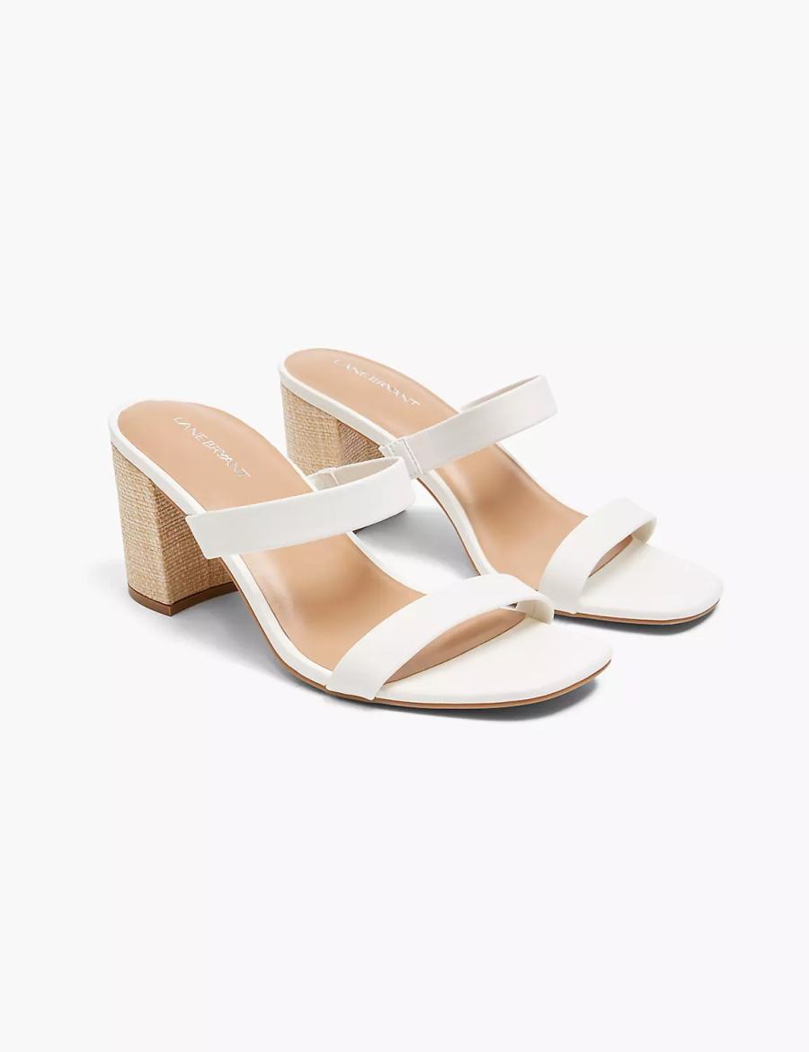 White Rose Lane Bryant Dream Cloud Double-Band Low Block Heel Women Heels Sandals | ACR321SF