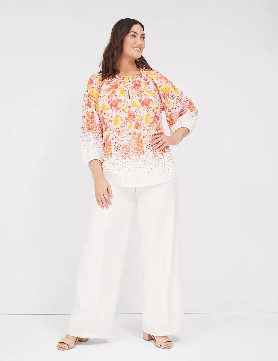 White Rose Lane Bryant Perfect Drape High-Rise Wide Leg - Fully Lined Women Pants | CFH5115RZ