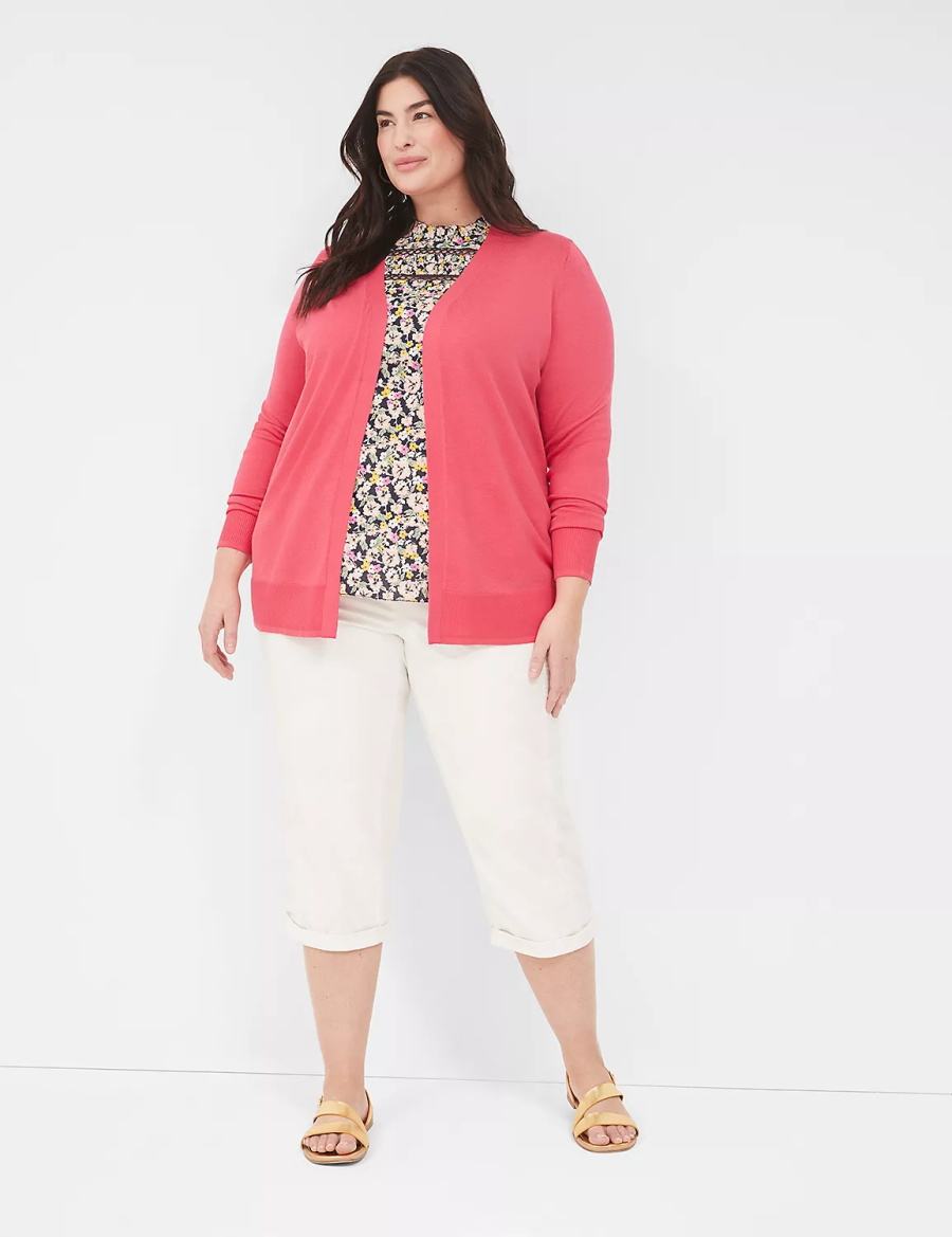 White Rose Lane Bryant Slub Pull-On Crop Women Pants | RCI4256WZ